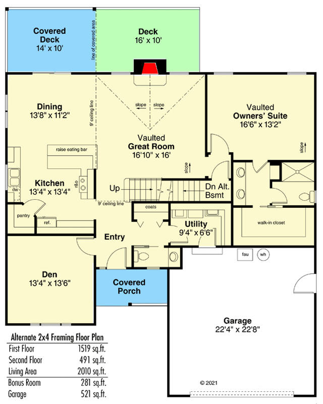 Main Level with 2x4 Option