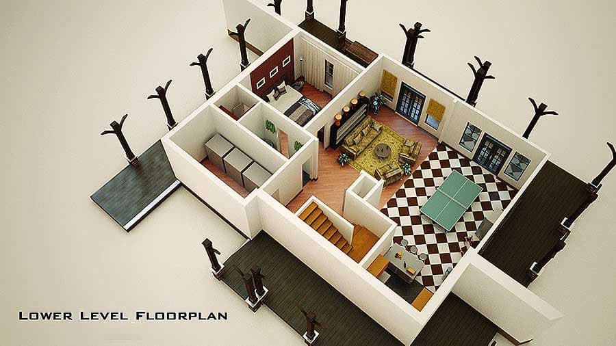 2nd Floor - 3D View