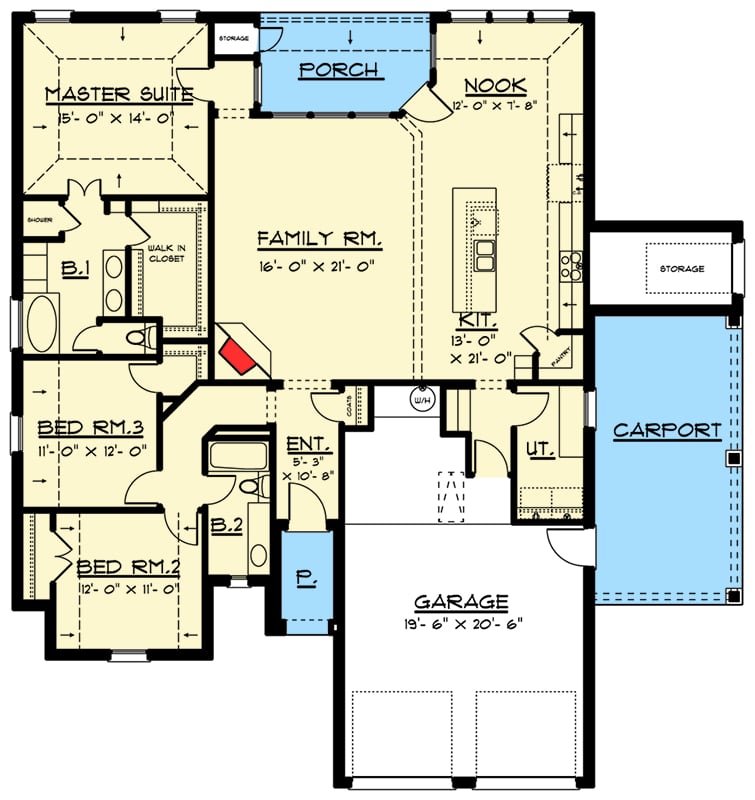 Elegant Brick Ranch House Plan - 915000CHP | Architectural Designs ...