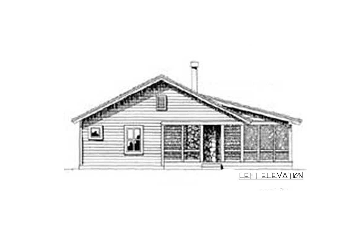Plan 11524KN: Bunkhouse with Wraparound Porch - Image #4 - Cabin, Country, Log Cabin, Rustic, Vacation