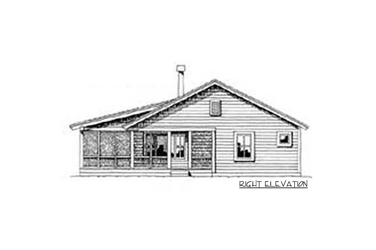 Plan 11524KN: Bunkhouse with Wraparound Porch - Image #6 - Cabin, Country, Log Cabin, Rustic, Vacation