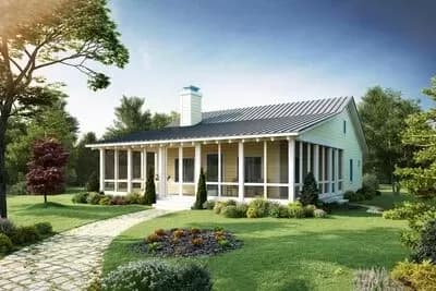 Bunkhouse with Wraparound Porch