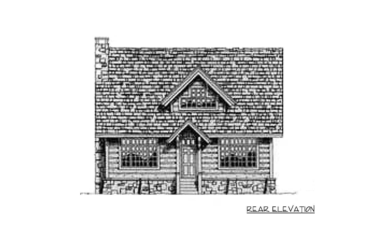 Plan 11526KN: Two Bedroom Rustic Retreat - Image #4 - Cottage, Country, Log Cabin, Mountain, Rustic, Vacation