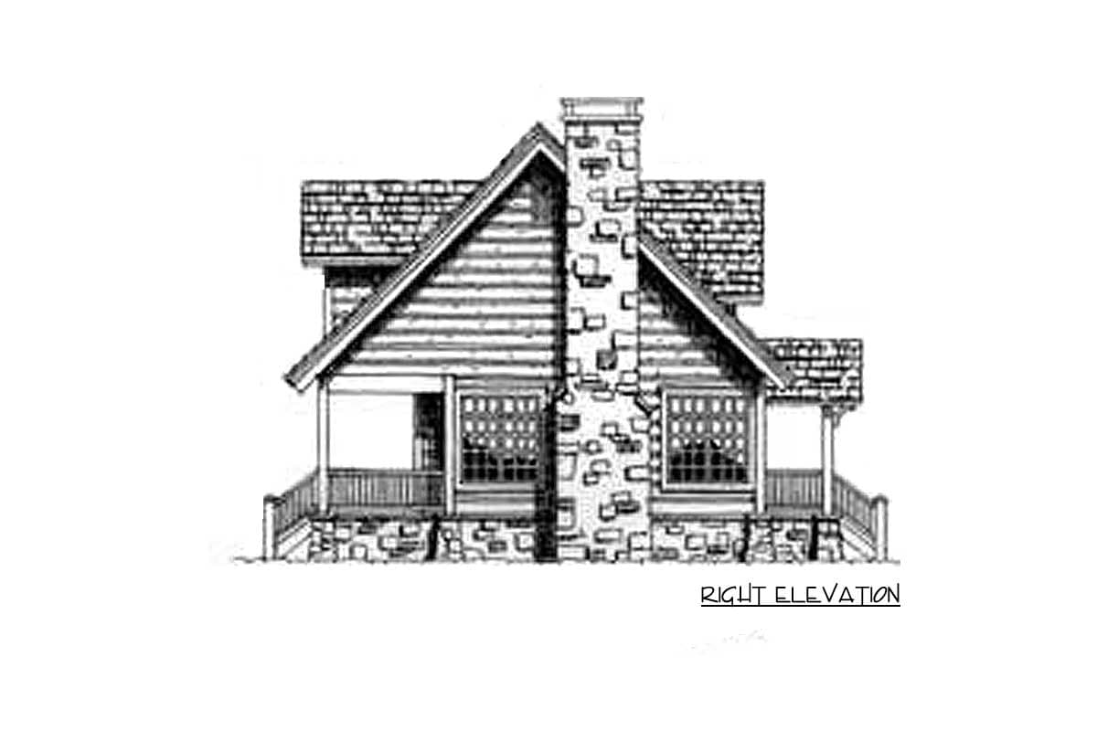 Plan 11526KN: Two Bedroom Rustic Retreat - Image #5 - Cottage, Country, Log Cabin, Mountain, Rustic, Vacation