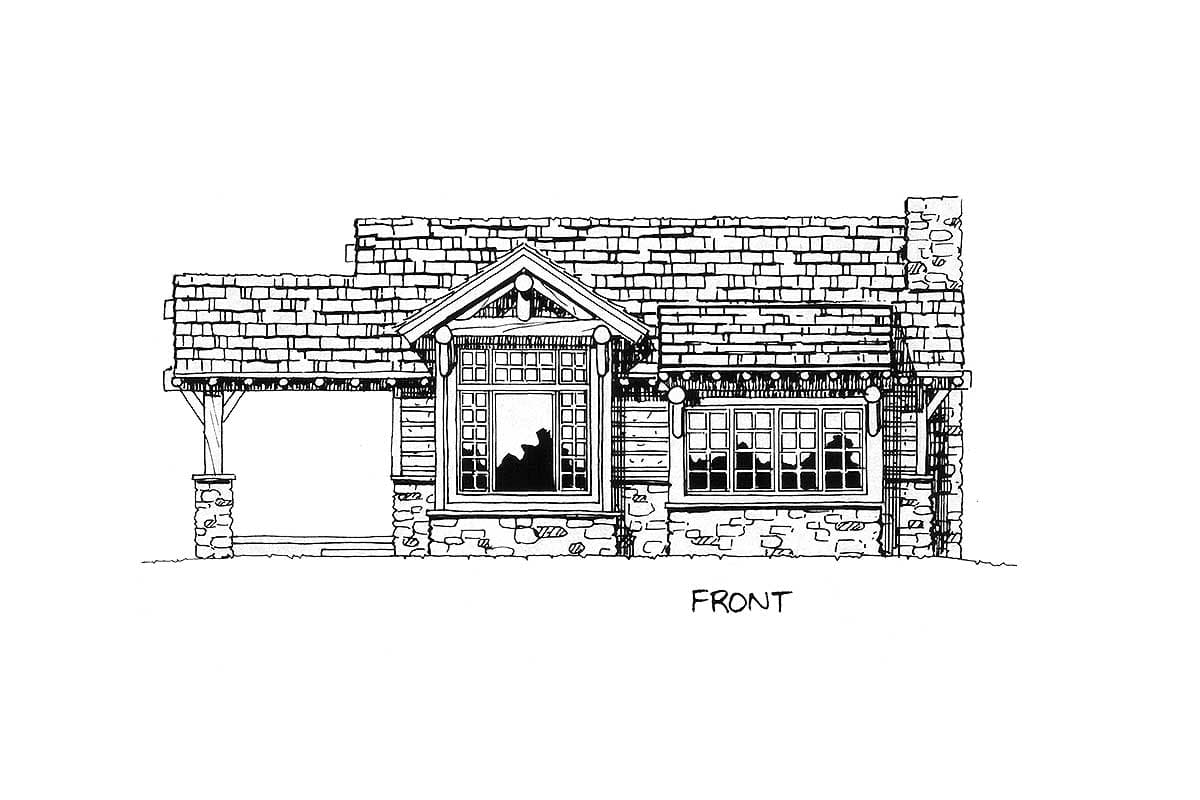 Plan 11529KN: Weekend Mountain Escape - Image #21 - Cabin, Cottage, Log Cabin, Mountain, Rustic, Vacation