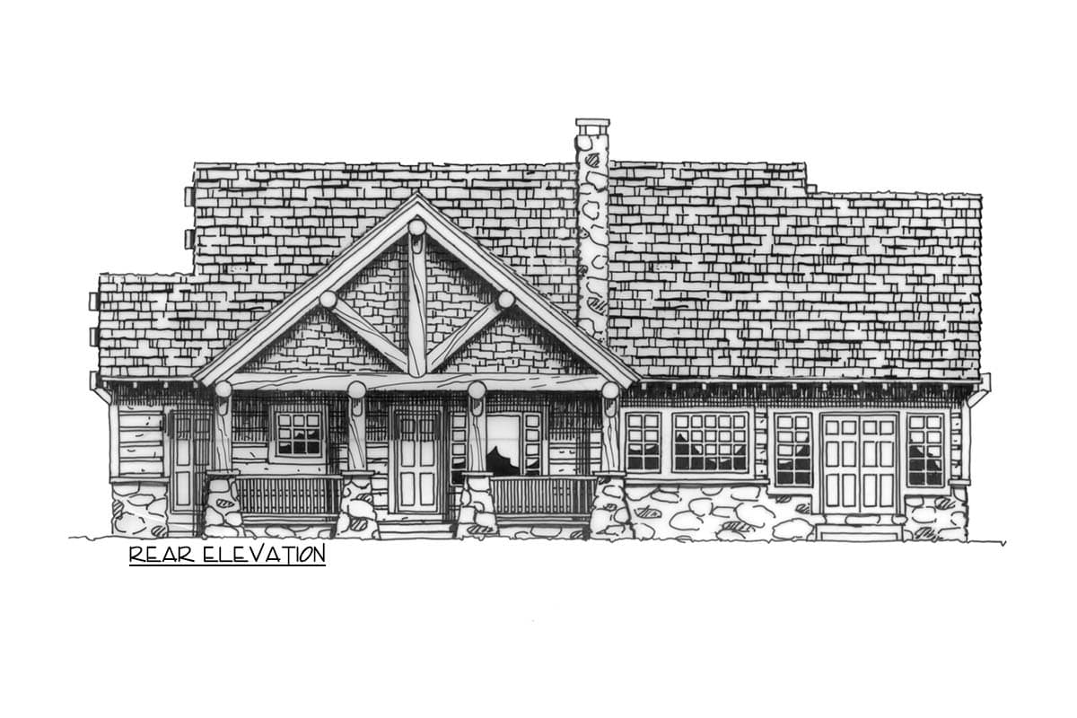 Plan 11542KN: 3-Bed Cottage House Plan with Vaulted Master Bedroom - 1416 Sq Ft - Image #7 - Cabin, Cottage, Craftsman, Mountain, Rustic, Vacation