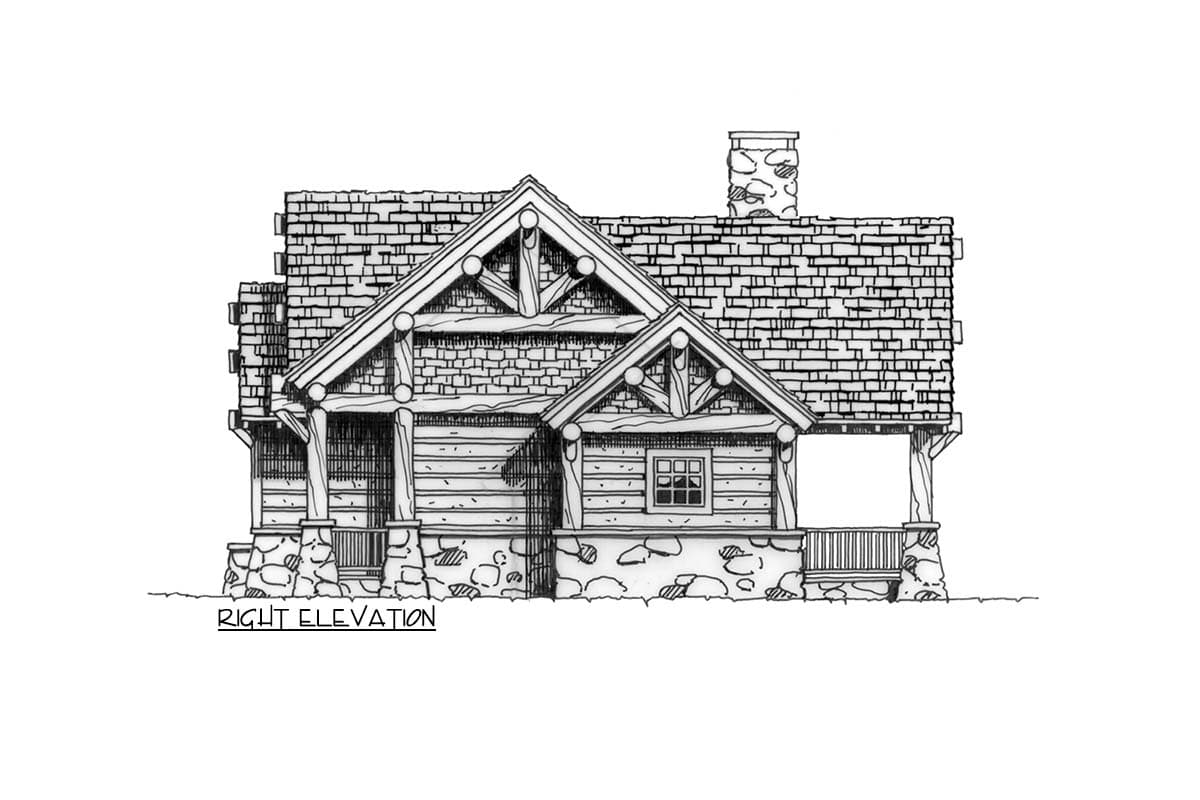 Plan 11542KN: 3-Bed Cottage House Plan with Vaulted Master Bedroom - 1416 Sq Ft - Image #8 - Cabin, Cottage, Craftsman, Mountain, Rustic, Vacation