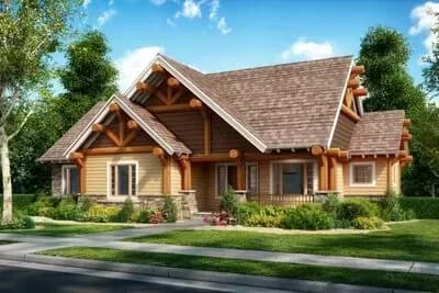 3-Bed Cottage House Plan with Vaulted Master Bedroom - 1416 Sq Ft