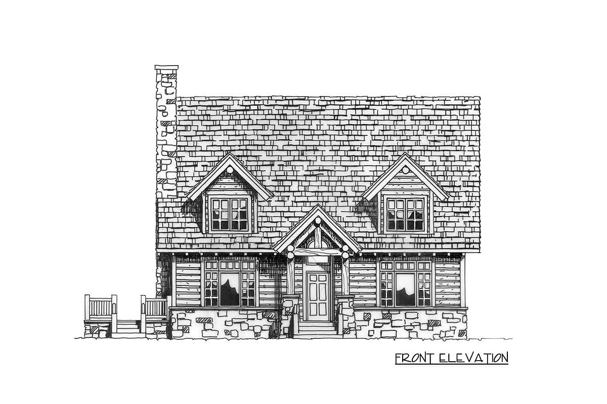 Plan 11545KN: Mountain Cabin - Image #7 - Cabin, Cottage, Country, Log Cabin, Mountain, Rustic, Vacation