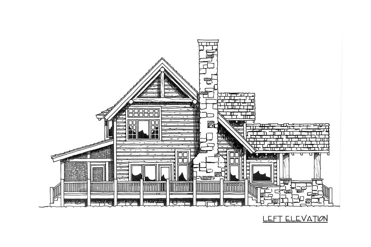 Plan 11545KN: Mountain Cabin - Image #4 - Cabin, Cottage, Country, Log Cabin, Mountain, Rustic, Vacation
