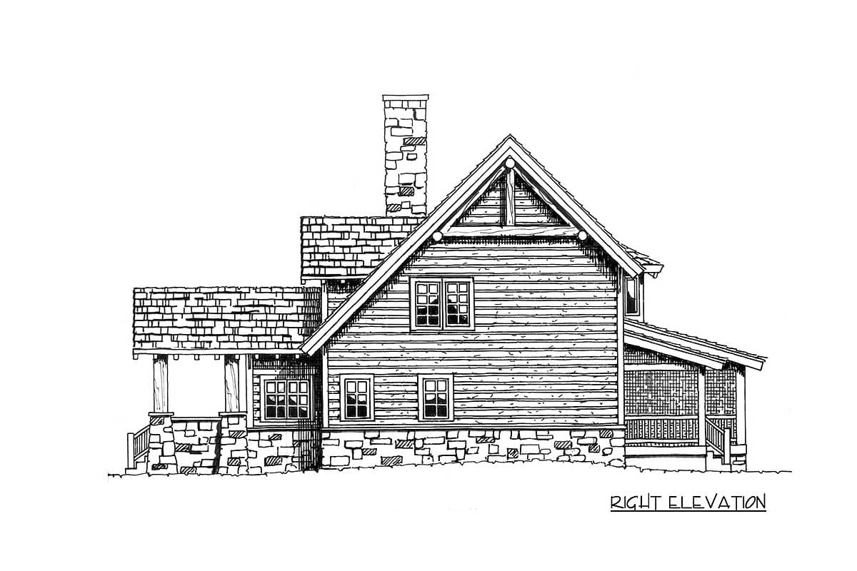 Plan 11545KN: Mountain Cabin - Image #6 - Cabin, Cottage, Country, Log Cabin, Mountain, Rustic, Vacation