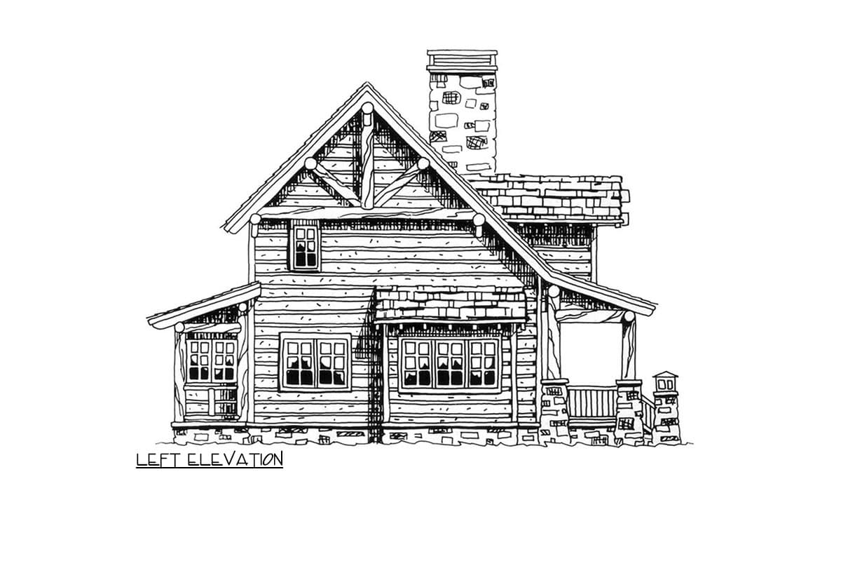 Plan 11549KN: Rustic Cottage House Plan with Home Office - 1362 Sq Ft - Image #17 - Cabin, Cottage, Country, Craftsman, Log Cabin, Mountain, Rustic, Vacation