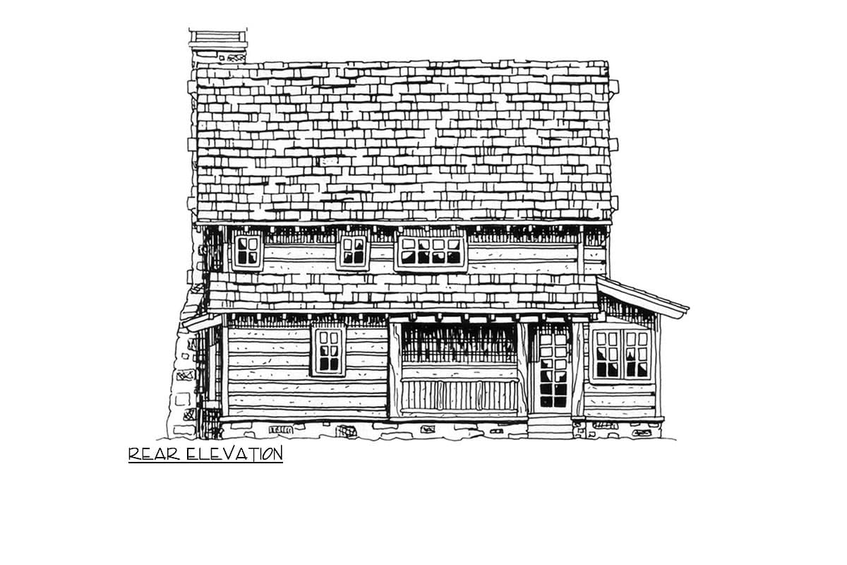 Plan 11549KN: Rustic Cottage House Plan with Home Office - 1362 Sq Ft - Image #18 - Cabin, Cottage, Country, Craftsman, Log Cabin, Mountain, Rustic, Vacation