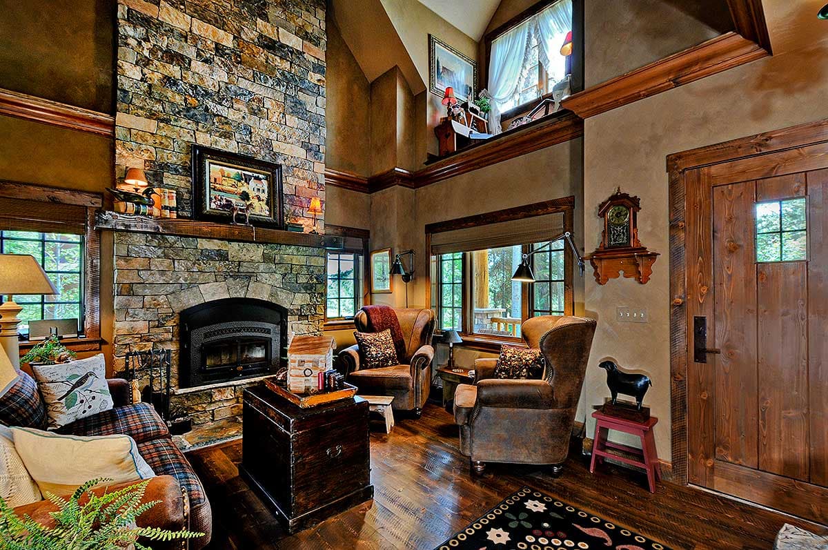 Plan 11549KN: Rustic Cottage House Plan with Home Office - 1362 Sq Ft - Image #7 - Cabin, Cottage, Country, Craftsman, Log Cabin, Mountain, Rustic, Vacation