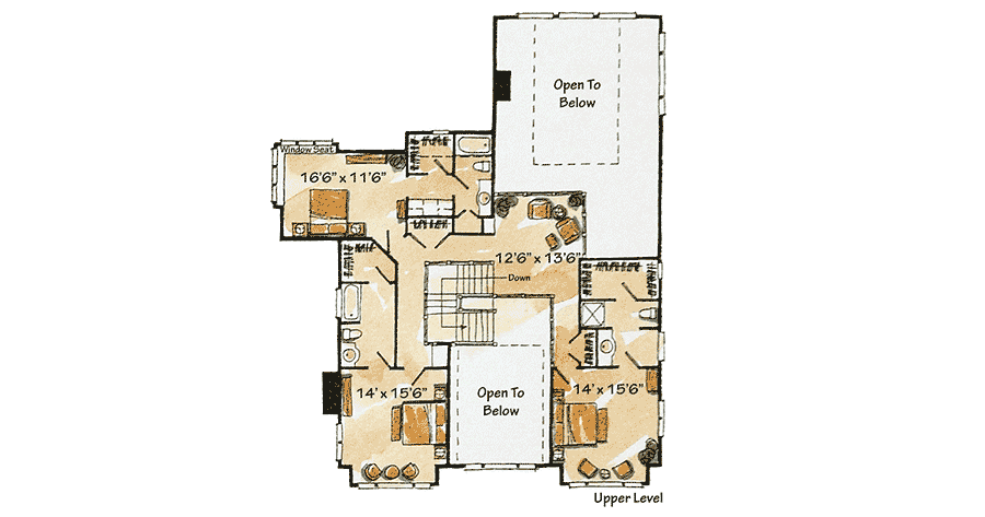 Plan 11550KN: Luxurious Craftsman Home Plan - Floor Plan - 2nd Floor - Craftsman, Mountain, Rustic, Vacation