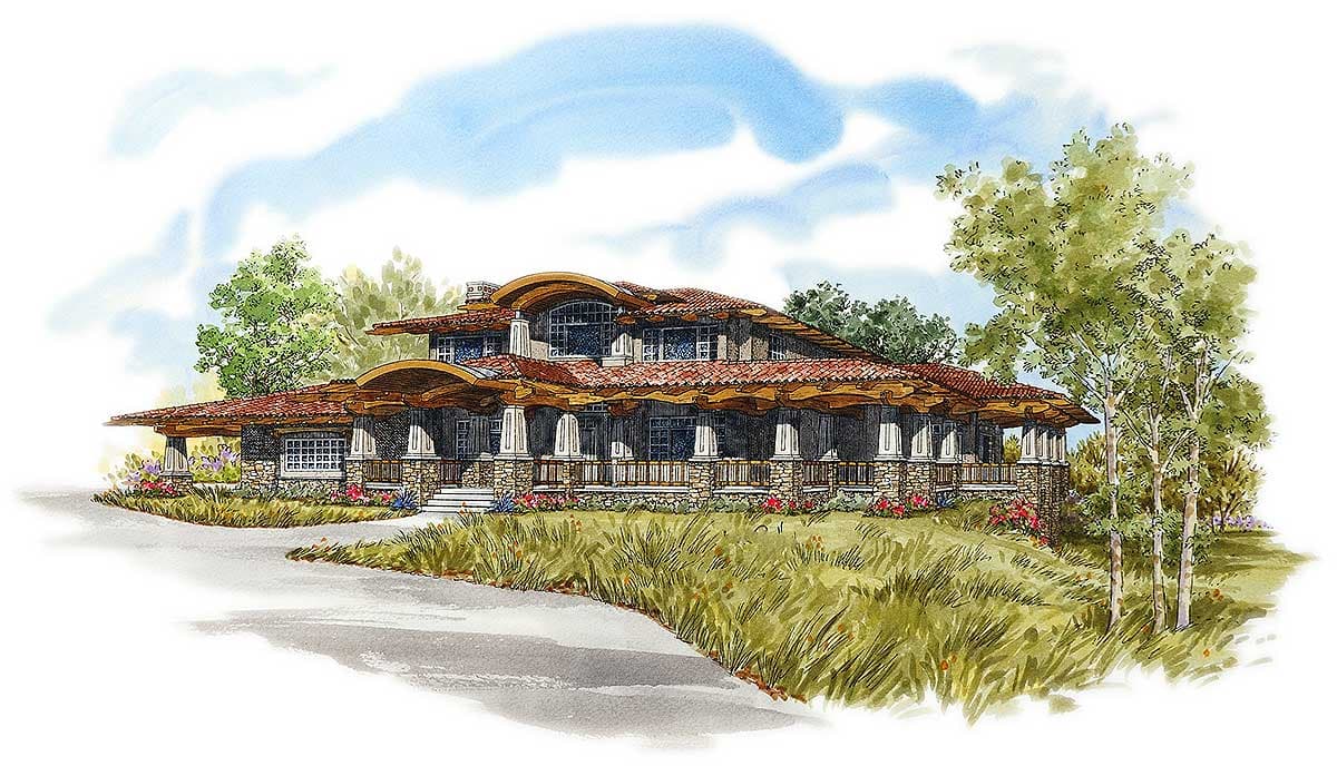 Plan 11550KN: Luxurious Craftsman Home Plan - Image #8 - Craftsman, Mountain, Rustic, Vacation