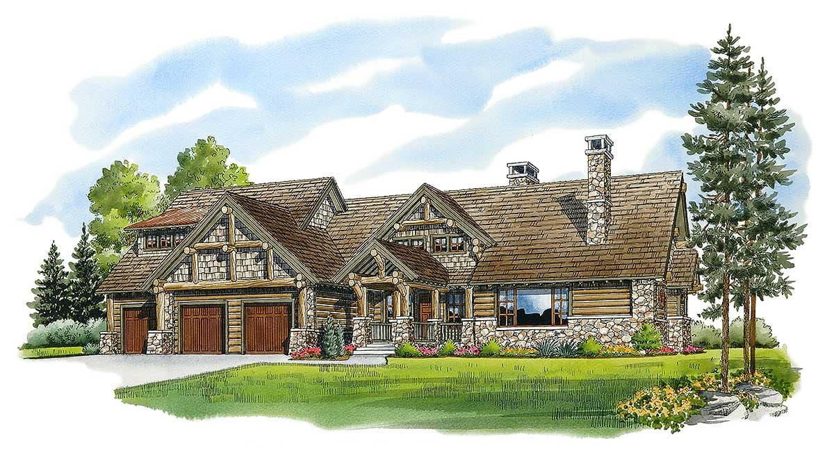 Plan 11599KN: Mountain Beauty - Image #8 - Craftsman, Mountain, Northwest, Rustic, Vacation