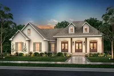 3-Bed French Country Home Plan with Semi-Closed Floor Plan - 1500 Sq Ft