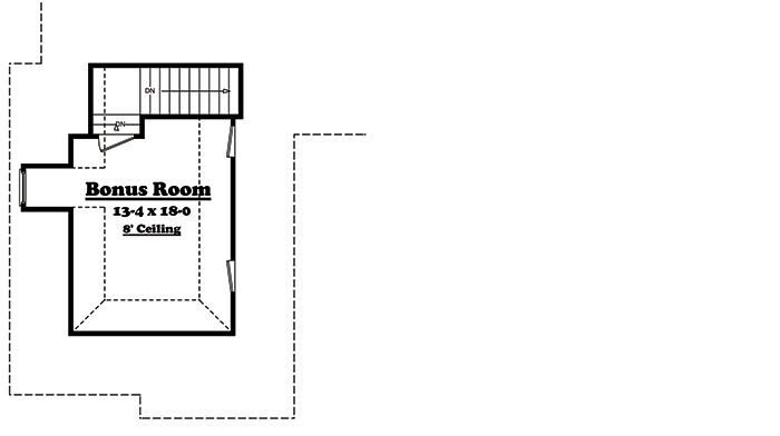 Plan 11709HZ: 2300 Square Foot Brick House Plan with Bonus Expansion Above - Floor Plan - Bonus - European, Traditional