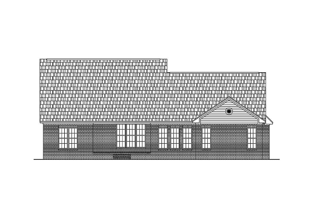 Plan 11710HZ: 2400 Square Foot Split Bedroom House Plan with Bonus Room - Image #4 - Country, Traditional