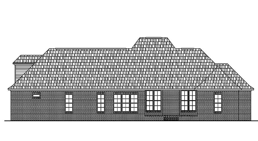 Plan 11712HZ: 4 Bedroom 2500 Square Foot House Plan with Bonus Room - Image #6 - European, French Country, Southern