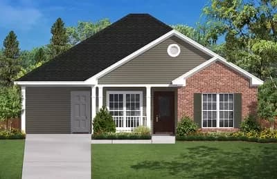 Compact Two Bedroom House Plan
