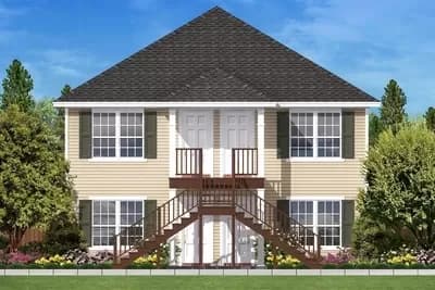 Four Unit Multi-Family with Matching 544 Sq Ft 1 Bed Units