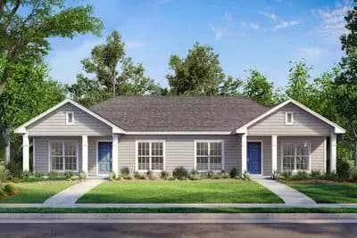 Well-Designed Duplex House Plan with 900 Square Foot 2-Bed Units