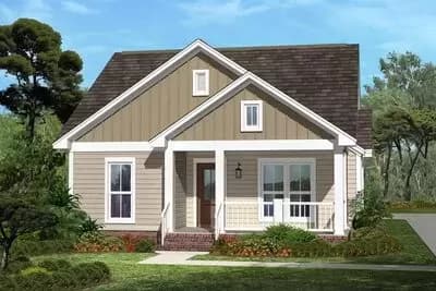 1375 Square Foot 3-Bed Cottage House Plan with Optional Carport