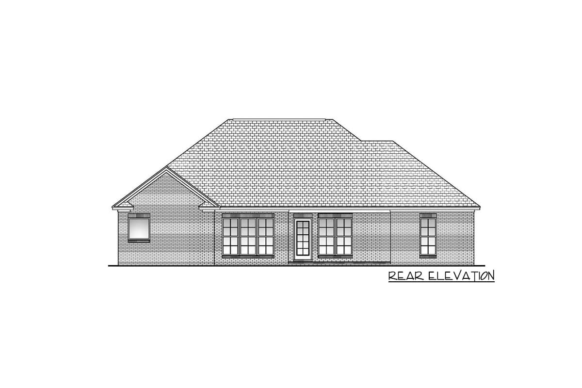 Plan 11759HZ: Three Bedroom Home Plan with Split Layout - 1800 Sq Ft - Image #7 - Acadian, French Country, Louisiana-Style, Traditional