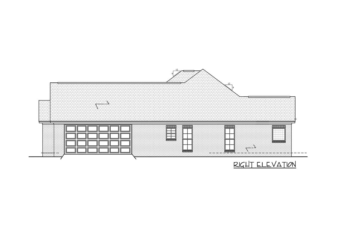 Plan 11759HZ: Three Bedroom Home Plan with Split Layout - 1800 Sq Ft - Image #8 - Acadian, French Country, Louisiana-Style, Traditional