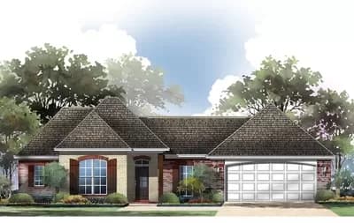 3 Bedroom Acadian House Plan