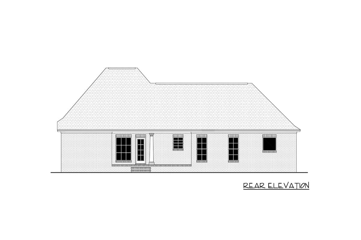 Plan 11761HZ: Southern French Country Home Plan with 3 Beds Plus Bonus - 1500 Sq Ft - Image #7 - Acadian, European, French Country, Louisiana-Style, Southern
