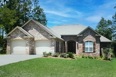 Attractive 3 Bedroom 2 Bath Brick House Plan - 2000 Sq Ft