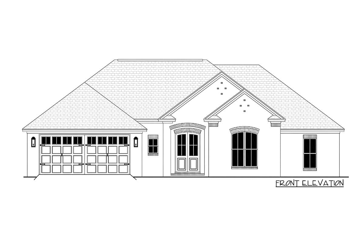 Plan 11785HZ: 4 Bedroom Traditional House Plan with Family Entry With Built-In Lockers - 1875 Sq Ft - Image #13 - Southern, Traditional