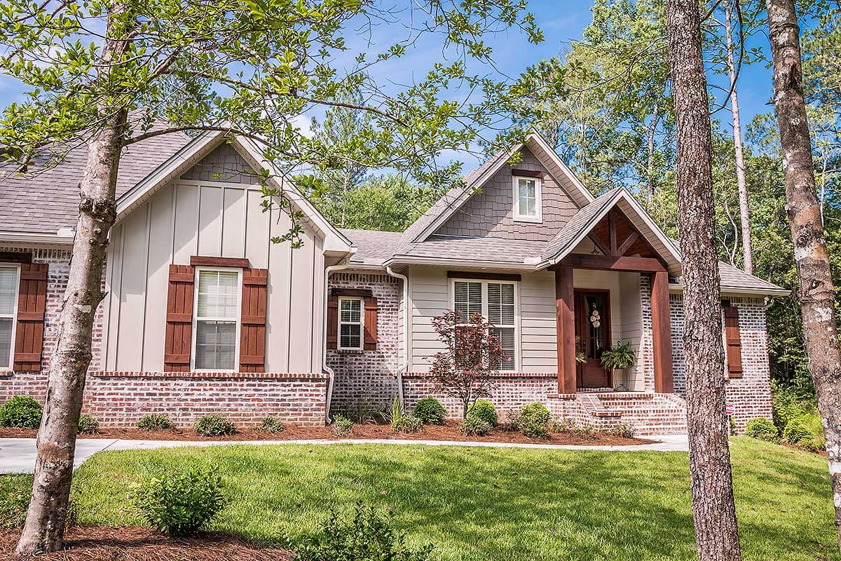 Plan 11797HZ: Split Bedroom House Plan With Open Floor Plan - 1769 Sq Ft - Image #9 - Country, Craftsman, Ranch, Traditional
