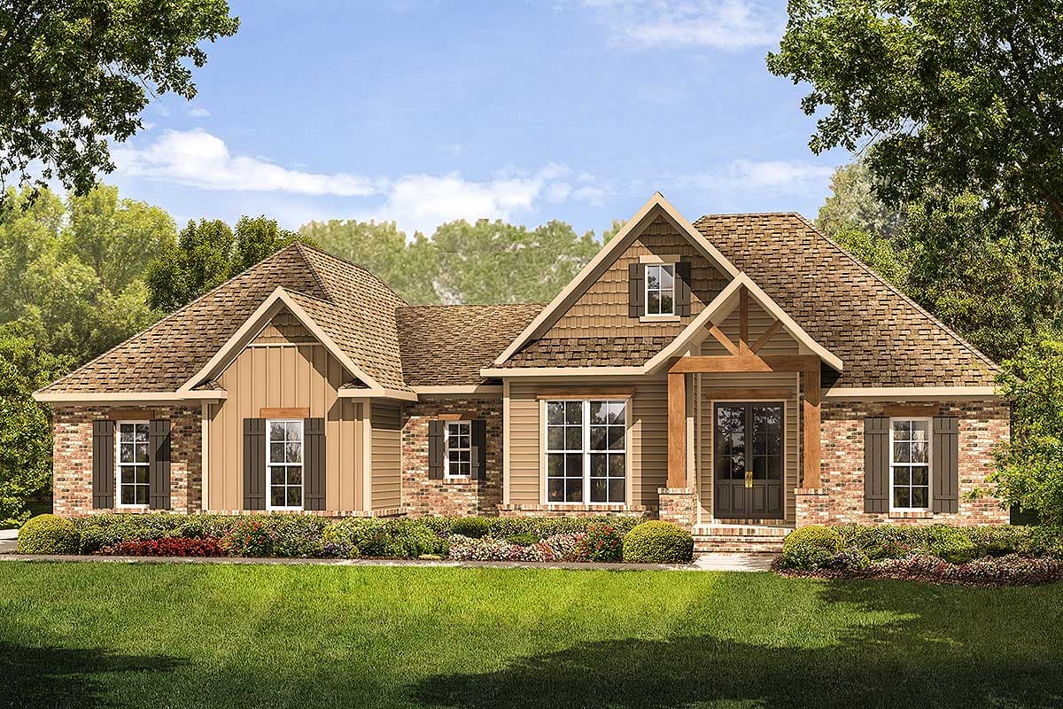 Plan 11797HZ: Split Bedroom House Plan With Open Floor Plan - 1769 Sq Ft - Image #17 - Country, Craftsman, Ranch, Traditional