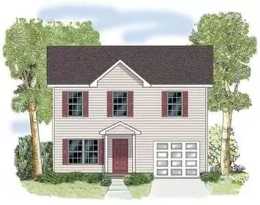 Economical Home Plan with Large Master Suite