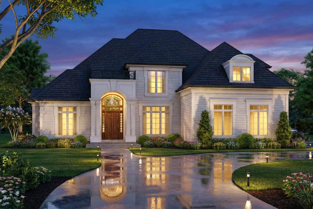 Plan 12002JL: Elegant Southern European House Plan with First-Floor Master and Formal Dining - Image #3 - European, Southern