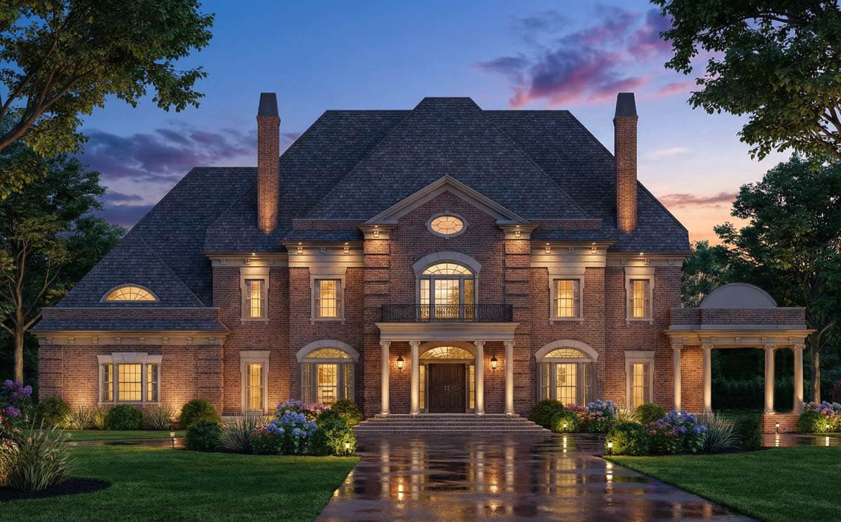 Plan 12056JL: Grand Georgian House Plan with Five Bedrooms and Luxurious Main Level - Image #3 - Georgian, Traditional
