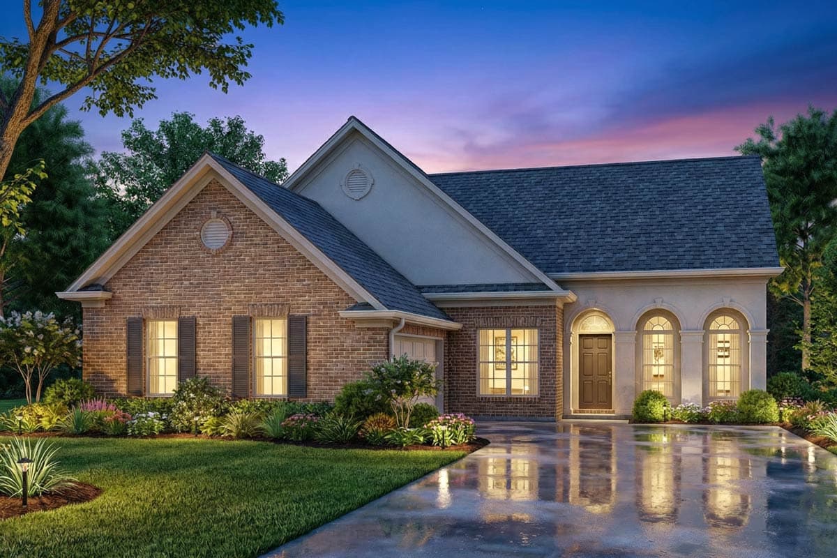 Plan 12101JL: Charming 3-Bedroom Ranch House Plan with 1464 Sq Ft of Living Space - Image #3 - Ranch, Traditional