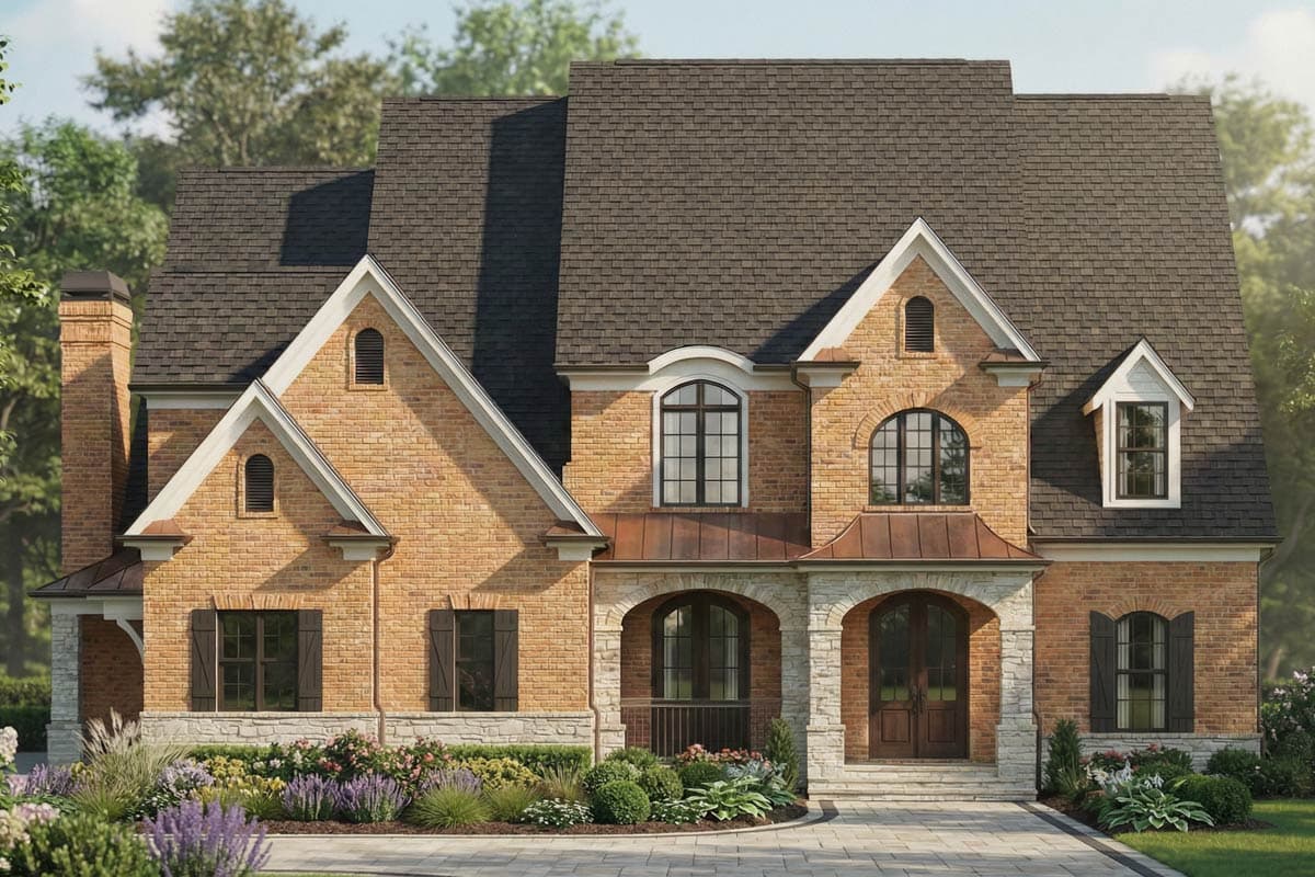 Plan 12146JL: European Luxury House Plan with 4 Bedrooms and Two-Story Great Room - Image #3 - European, French Country, Southern