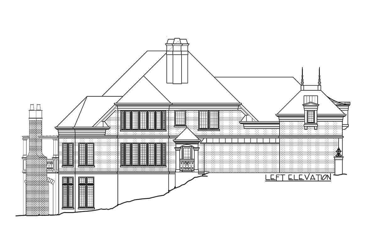 Plan 12160JL: Euro-Style House Plan with Towering Two-Story Ceilings - 3376 Sq Ft - Image #17 - European, French Country