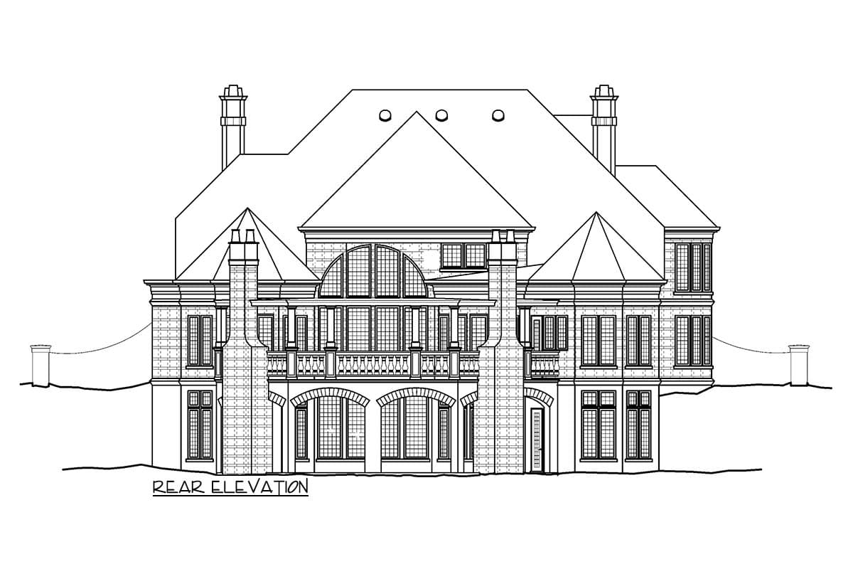 Plan 12160JL: Euro-Style House Plan with Towering Two-Story Ceilings - 3376 Sq Ft - Image #18 - European, French Country