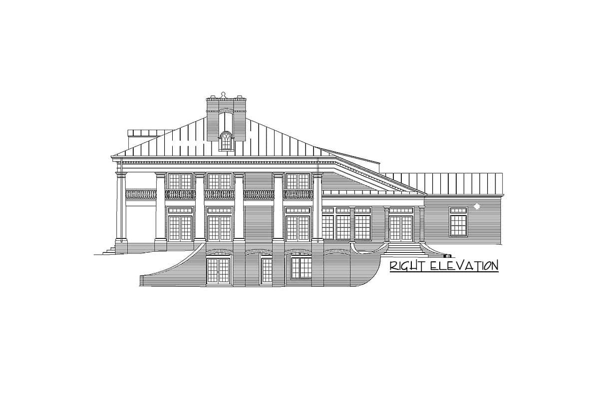 Plan 12185JL: Southern Beauty with Dual-level Wraparound Balconies - Image #5 - Southern, Southern Traditional