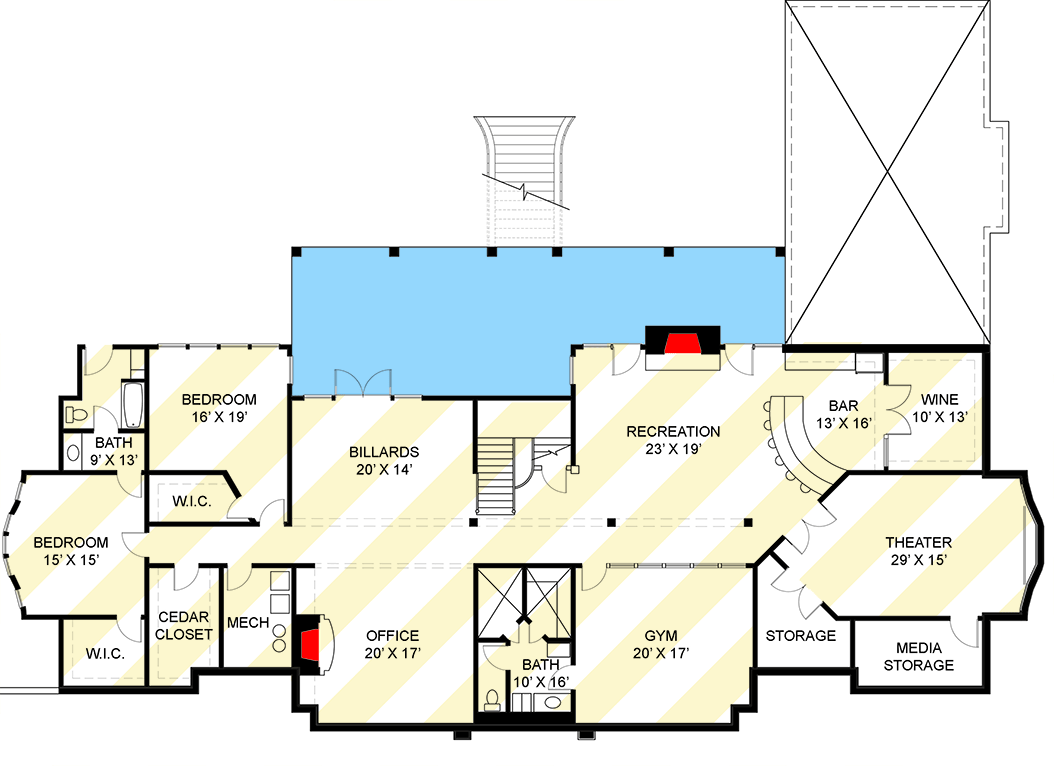 Plan 12208JL: Luxury House Plan with a Refined Palatial Facade - 6076 Sq Ft - Floor Plan - Optional Lower Level - European, Georgian, Traditional