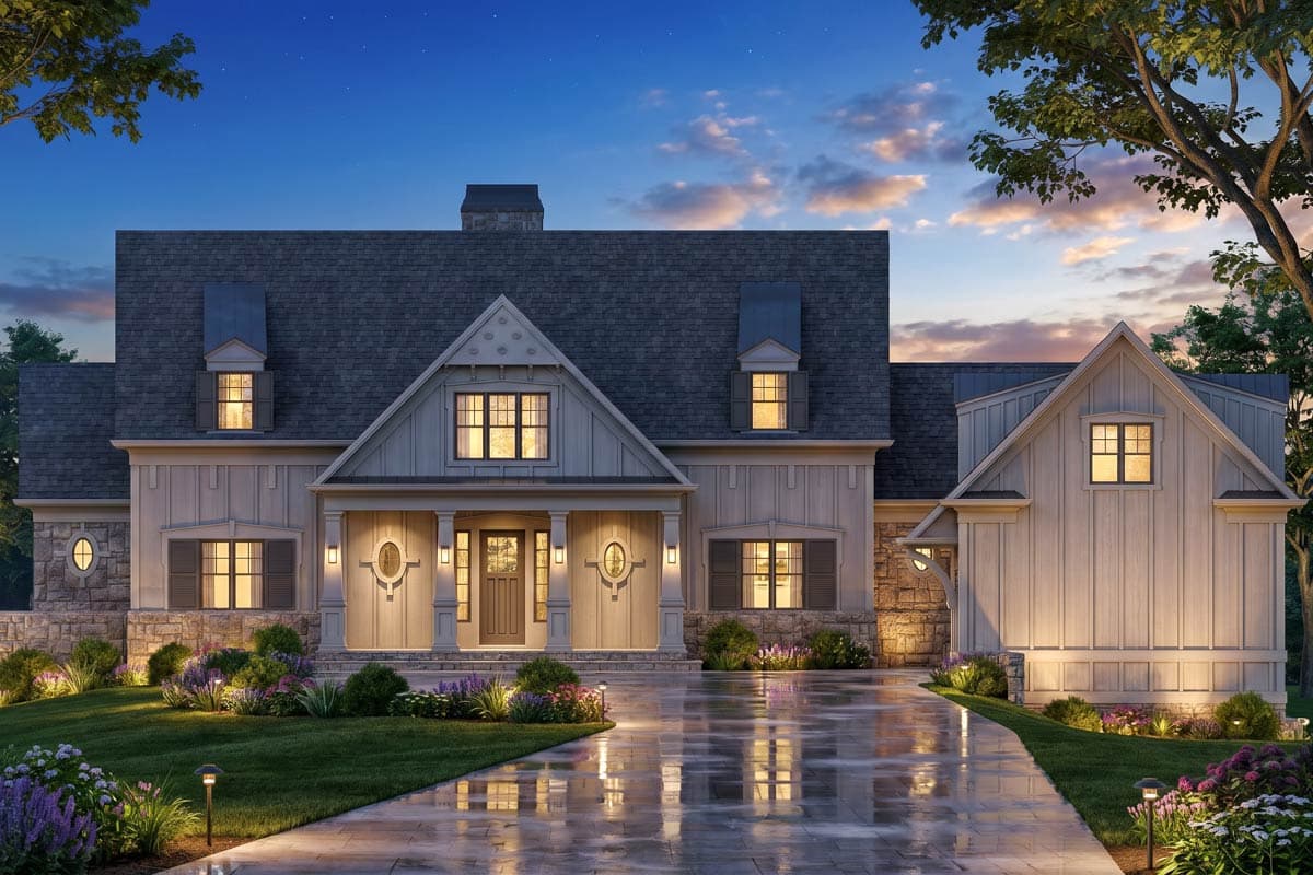 Plan 12232JL: Traditional Modern Cottage House Plan with Main Level Master Suite - Image #3 - Cottage, French Country, New American, Traditional