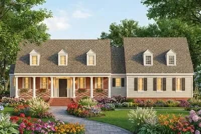 Cape Cod House Plan with 3 Beds and Optionally Finished Basement
