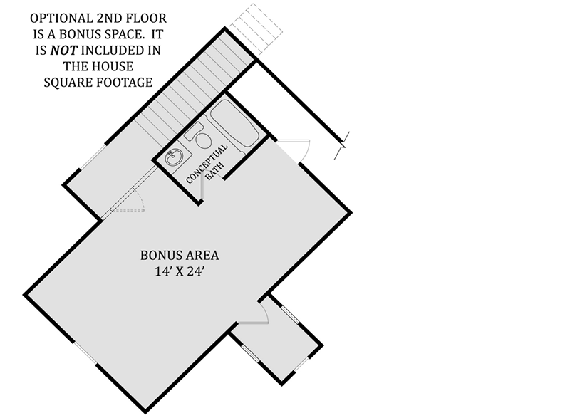 Plan 12262JL: Expandable Rustic Ranch with Angled Garage - 2404 Sq Ft - Floor Plan - Bonus - Craftsman, Mountain, Ranch