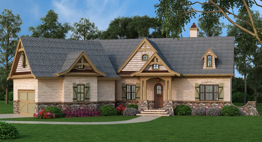 Plan 12262JL: Expandable Rustic Ranch with Angled Garage - 2404 Sq Ft - Image #14 - Craftsman, Mountain, Ranch